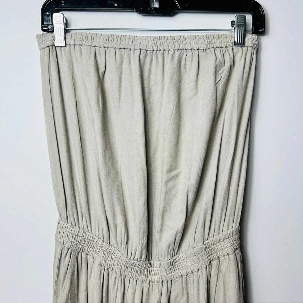Sunday Best By Aritzia Tabata Tan Strapless Jumpsuit  women Size S - Picture 7 of 14